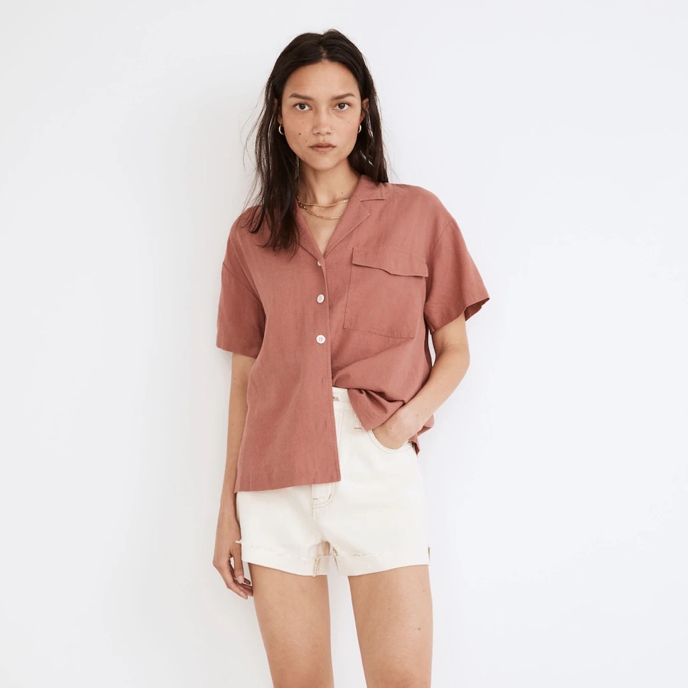 Madewell Linen-Blend Camp Shirt